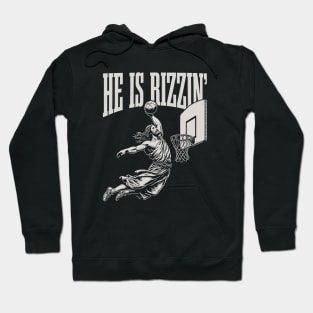 He is Risen Rizzin' Funny Easter Jesus Playing Basketball, Christian Faith Religious, Christian Easter, Funny Easter Hoodie